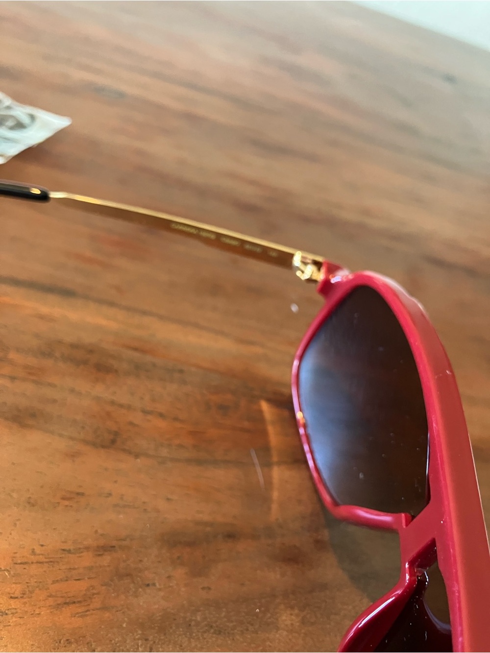 Carrera unisex  Burgundy Frame Sunglasses with Gold Trim AUTHENTIC - Picture 2 of 5